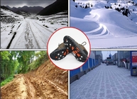 O gelo Chain das sapatas exteriores calça 8 grampos da tração da neve dos pontos para o passeio da segurança